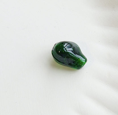 Irregular Glitter Lampwork Glass Beads 15x22mm Vibrant Mixed Colors 50pcs 10