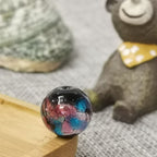 Lampwork Glass Beads Round 8-14mm Glow In The Dark Gold Foil Vintage 10pcs 4
