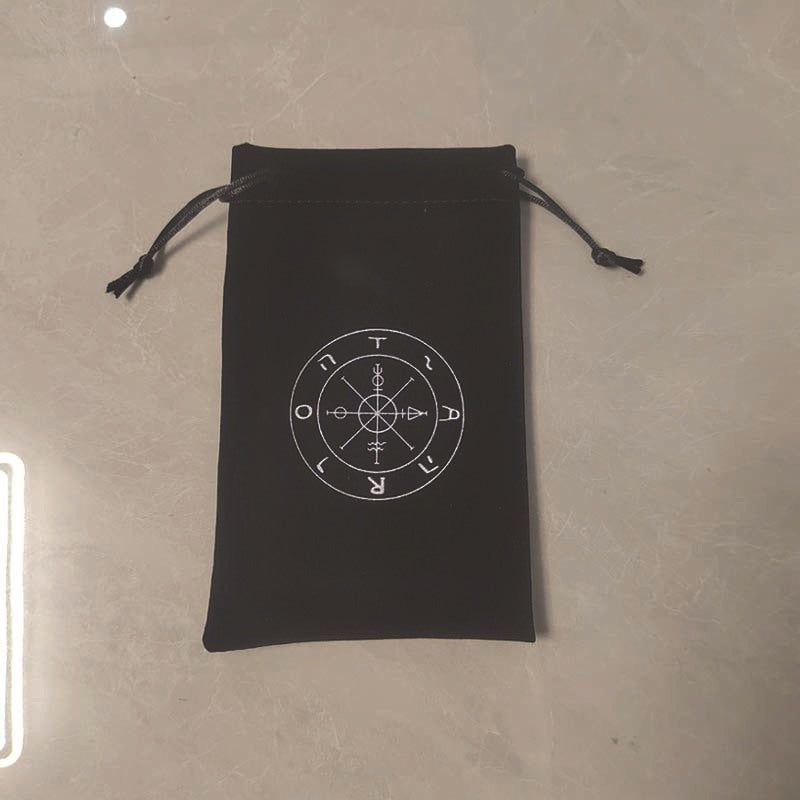 Tarot Card Velvet Drawstring Bags Celestial Esoteric Design 5pcs 18x11.5cm 22