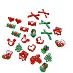 Christmas Enamel Alloy Metal Beads Festive Painted Designs 10pcs