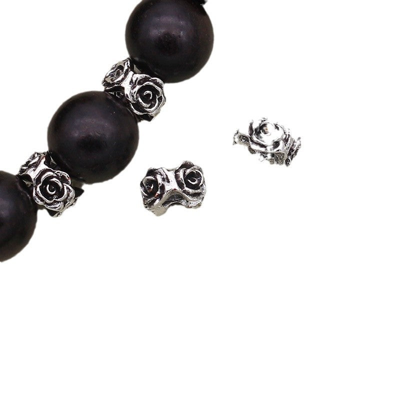 Alloy Rose Ring Spacer Beads 8mm Antique Silver 100pcs 5
