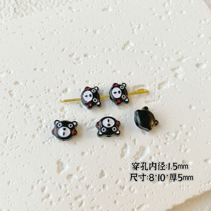 Teddy Bear and Game Controller Metal Beads Painted Alloy 10pcs 7