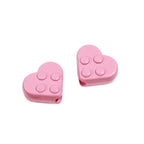 Painted Heart Acrylic Beads 12mm Glossy Raised Dot Detail 50pcs 3
