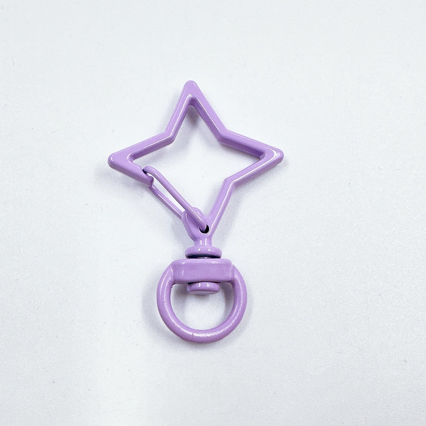 Zinc Alloy Colorful Four Pointed Star Swivel Buckle Keychain Clasps 20pcs 5
