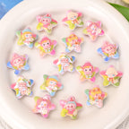 Oil Painting Texture Star Resin Beads 22mm Pastel Pop Mart 10pcs 4