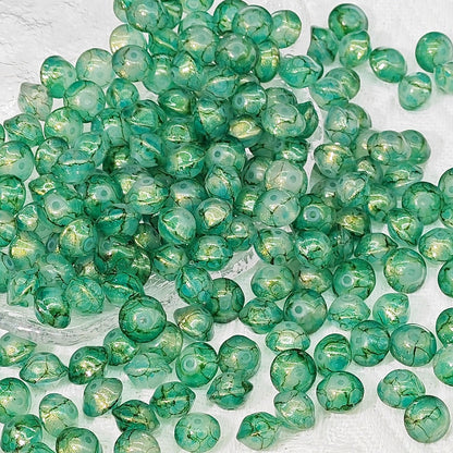 Glass Flying Saucer Spacer Beads 10mm Antique Finish 100pcs 7
