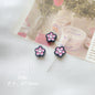 Silicone Focal Beads Sassy Barbie Style Baking Painted Alloy Black Pink 10