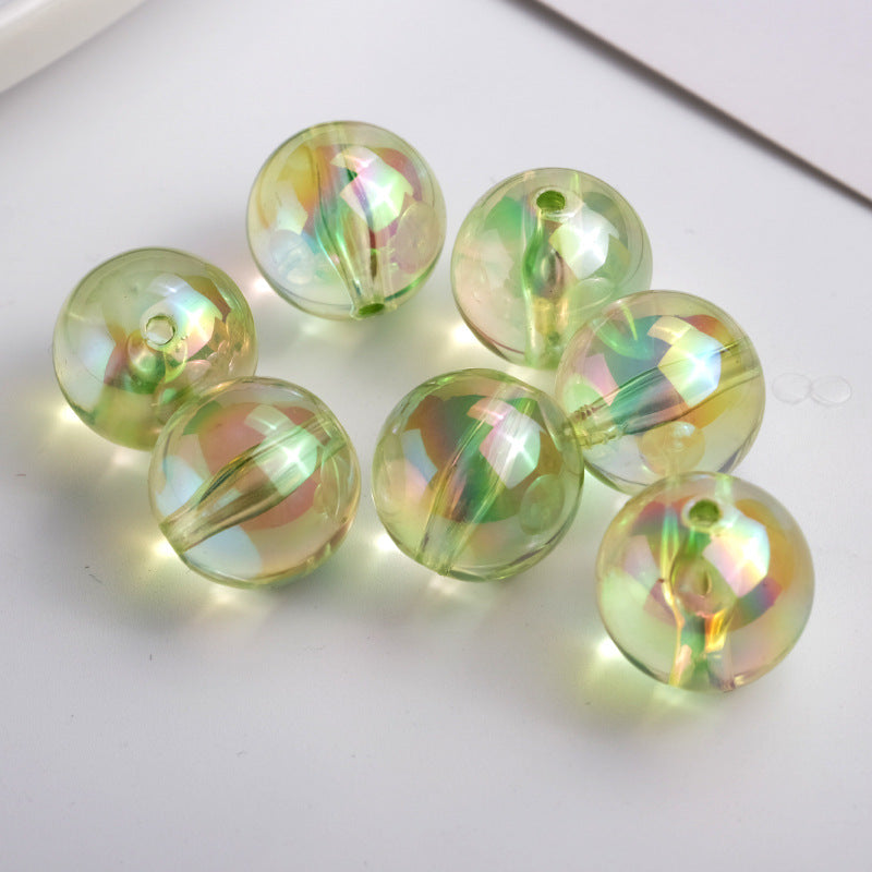 Plated Round Acrylic Beads 16mm High Transparency UV Finish 100pcs 6