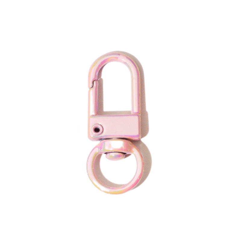 Colorful Zinc Alloy Keychain Clasps 32mm Plating 10pcs 10