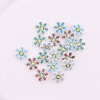 Snowflake Metal Beads 15mm Baking Painted Color Glitter 10pcs 3