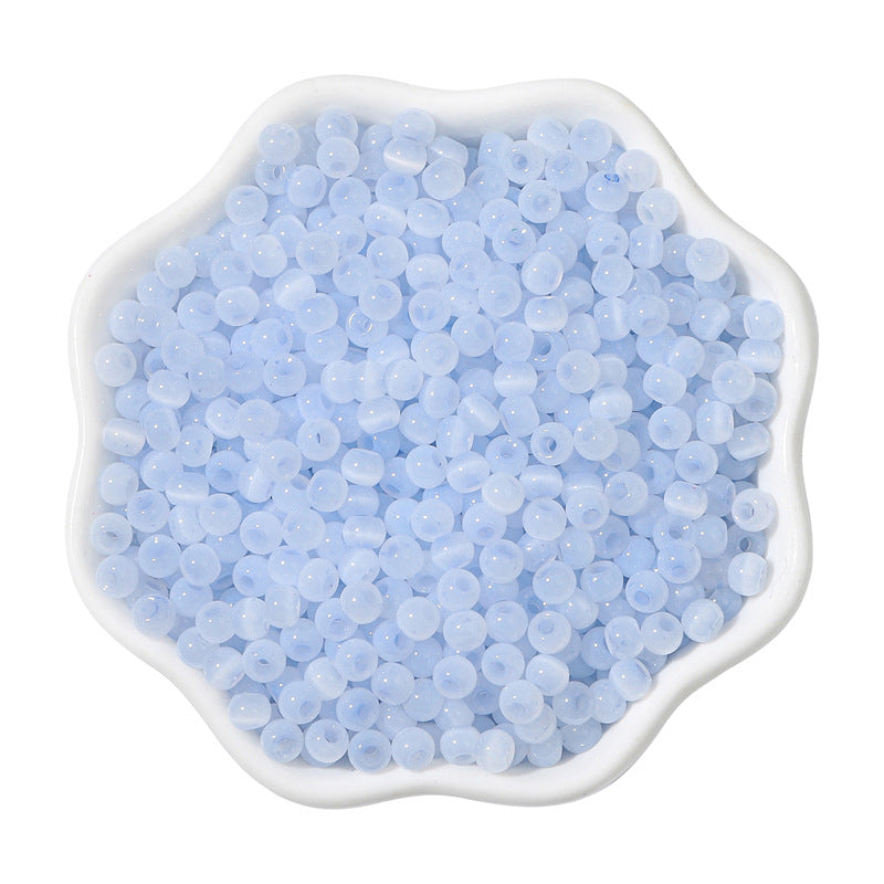 Cat Eye Jade Ice Seed Glass Beads 4mm Soft Pastel Translucent 150pcs 32