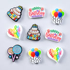 Silicone Focal Beads Happy Birthday Heart Balloon Collection 20pcs 3