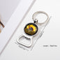 Metal Sunflower Bottle Opener Keychain Floral Design 13