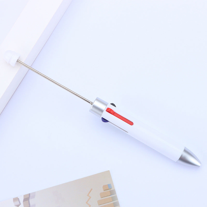 Beadable Pen Four Color Ballpoint Vibrant Barrel Bullet Tip 6