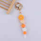 Cartoon Fruit Silicone Bead Keychain Fun Vibrant Colors 11
