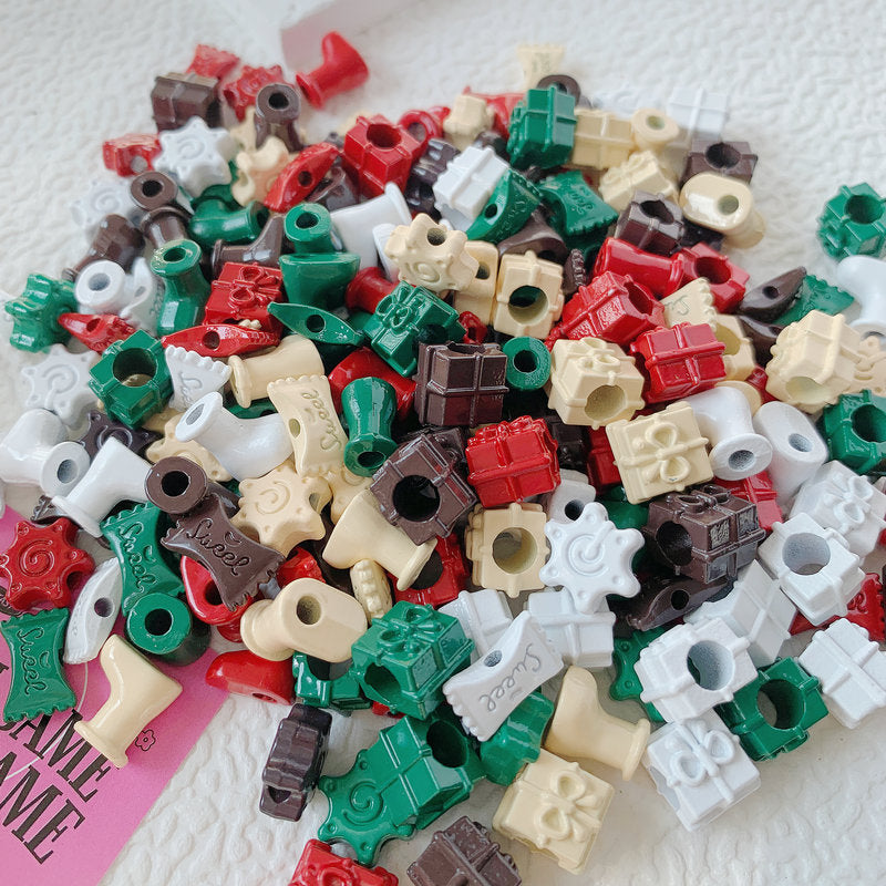 Christmas Series Metal Beads Baking Painted Alloy 20pcs 2