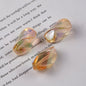 Transparent Plating Twisted Acrylic Beads 23.2×13.7mm Mixed Colors 50pcs 7