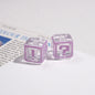 Clear Square Acrylic Beads 14mm Question & Exclamation Mark Pattern 30pcs 11
