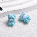 Cartoon Printed Teddy Bear Acrylic Beads 16mm Colorful Mixed 50pcs 4