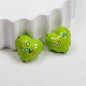 Balloon Heart Acrylic Beads 19mm Glossy Colorful Lettering 10pcs 9