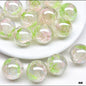 Clear Glazed Rose Resin Beads 16mm Round Decorative 10pcs 10