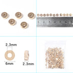 Plated Flat Round Acrylic Beads 6mm Gold and Silver 100pcs 3
