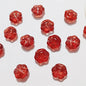 Vintage Cat Claw Glass Beads 15mm Glossy Translucent Colors 50pcs 19
