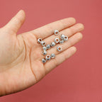 Totem Metal Beads 8mm Tibetan Silver Tone Large Hole 100pcs 4
