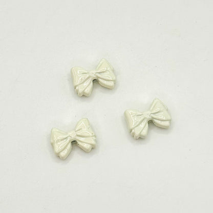 Bow Metal Beads 12mm Glossy Baking Painted Alloy 20pcs 16