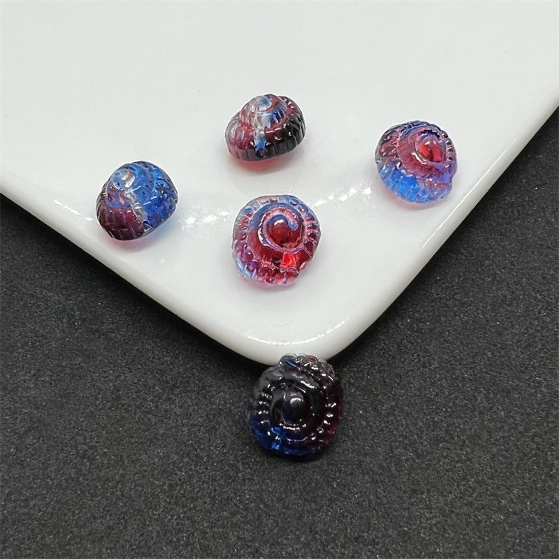 Czech Glass Beads Conch 14mm Translucent Pastel Mixed 100pcs 4