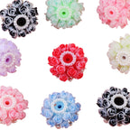 Flower Tiered Ball Resin Beads 22mm Vintage Pearl Accent 5pcs 5