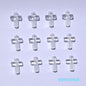 Transparent Cross Acrylic Beads 16mm Colored Glossy 100pcs 13
