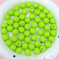 Painted Round Acrylic Beads 12mm Creamy Pumpkin Matte 100pcs 10