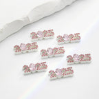 Plate Rhinestone Beads 23mm Alloy 2025 Embeded Mixed Colors 10pcs 6