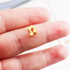 Stainless Steel Note Shaped Metal Beads 13mm Polished Finish 10pcs 4