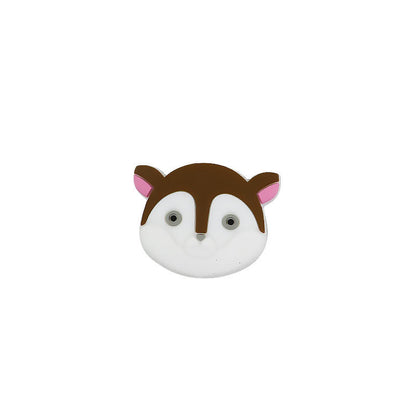 Silicone 3D Focal Beads Cartoon Colored Animals Pastel Ears 20pcs 12