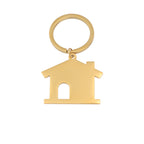 Creative Stainless Steel House Shape Keychain Silver Gold Rose Gold 5