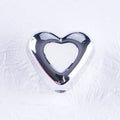 Metal Dual Color Heart Acrylic Beads 15mm Shiny Hollow 50pcs 6