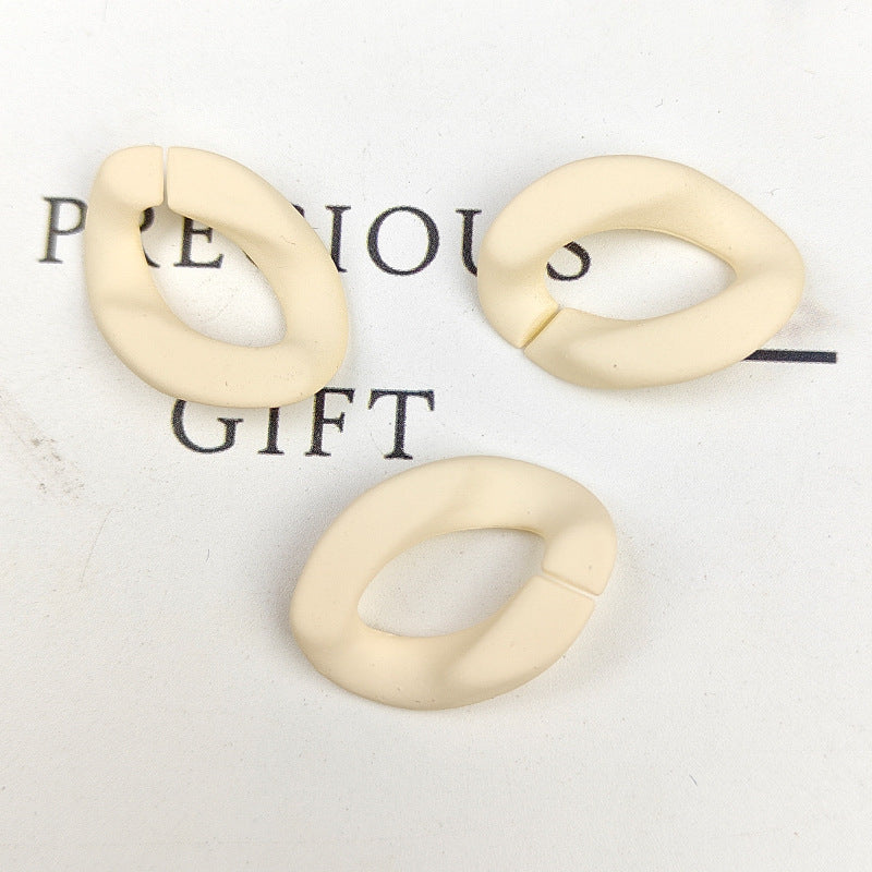 Matte Colorful Acrylic Open Chain Links 23mm 100pcs 28