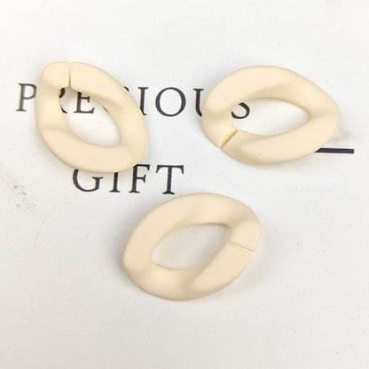 Matte Colorful Acrylic Open Chain Links 23mm 100pcs 28
