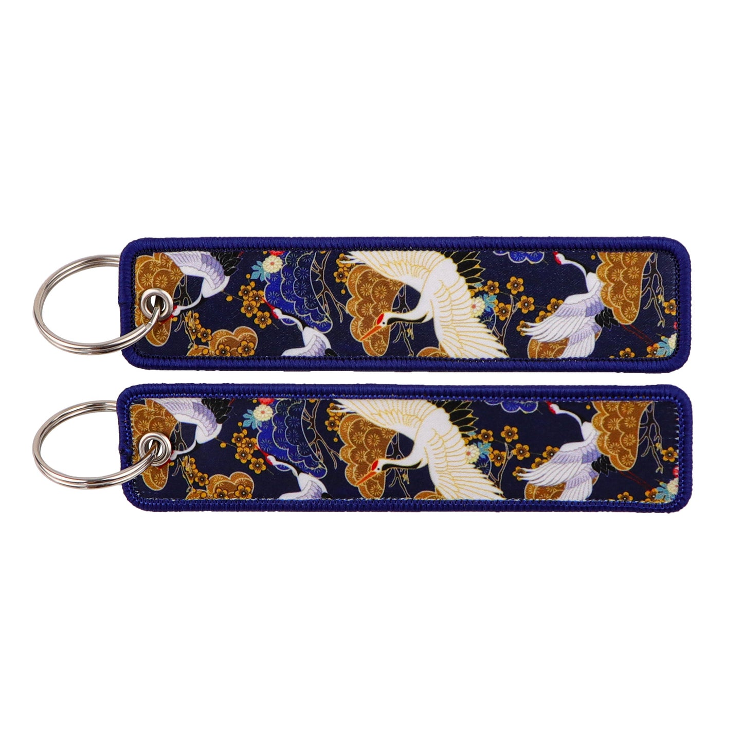 Double Sided Ukiyo Fabric Lanyard Keychain Japanese Motif 2pcs 23