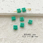 Chair and Jigsaw Metal Beads Painted Colorful Glossy 20pcs 10