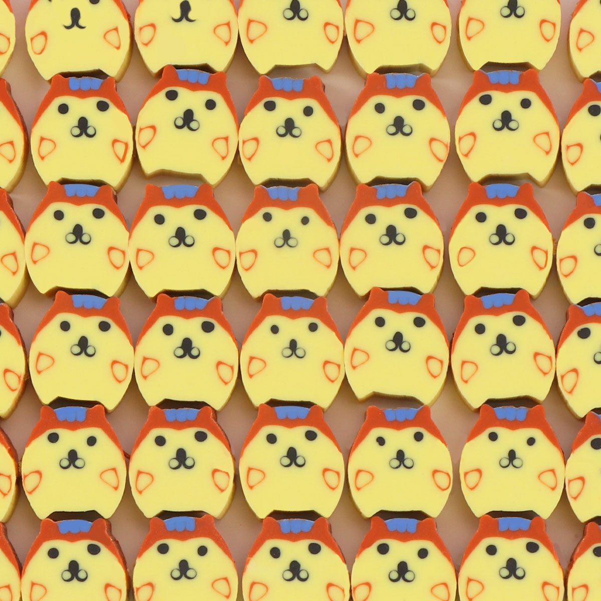 Animal Flat Clay Beads 9mm Cheerful Puppy Pattern Polymer 100pcs 7