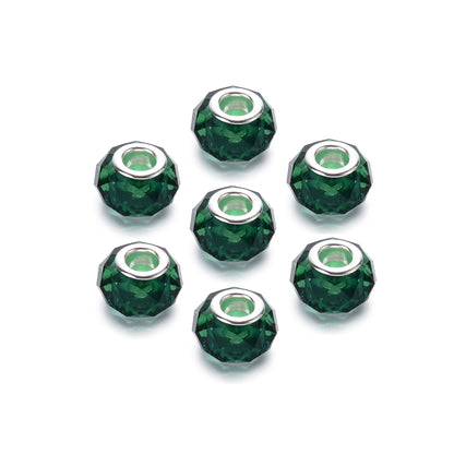Acrylic Spacer Beads 14mm Imitation Crystal Large Hole 30pcs 19
