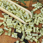 Painted Bamboo Tube Glass Beads 6X12mm Marbled Earth Tone 50pcs 6