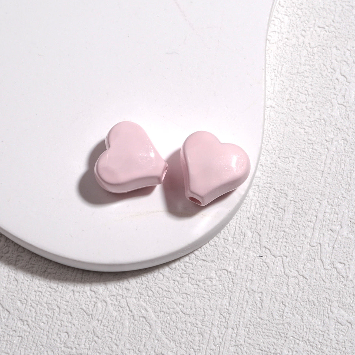 Irregular Faceted Heart Acrylic Beads 12mm Vibrant Colors 50pcs 18