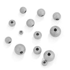Stainless Steel Round Metal Beads 3-8mm Matte Color Retaining 50pcs 6