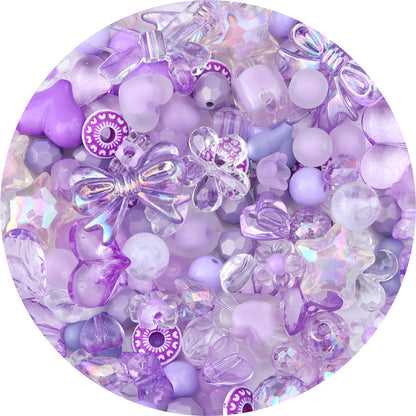 Mixed Style Acrylic Beads Colorful Hearts Bows Gems Assorted 11