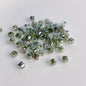 Geometric Square Glass Beads 5mm Transparent Perforated 10pcs 6