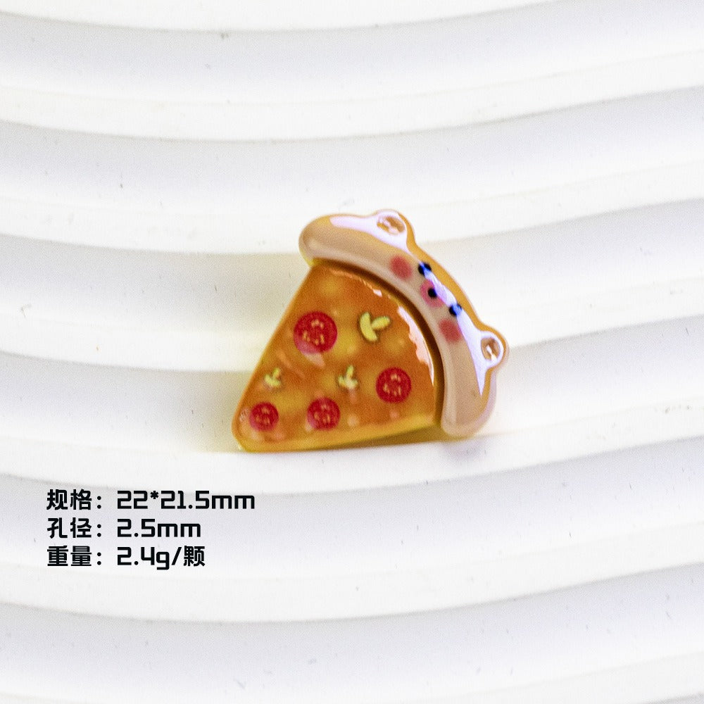 Glossy Fast Food Resin Beads Playful Miniature Set 10pcs 7